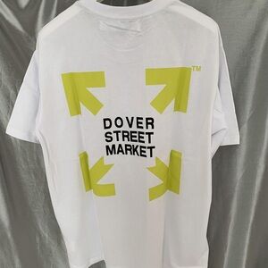 Off-White White and Yellow Short Sleeve Tee